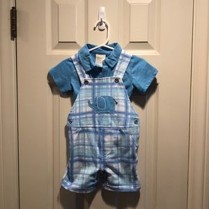 Blue baby overalls